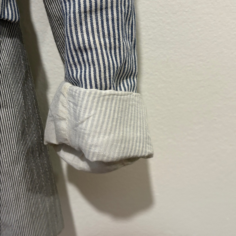 rag & bone Woman’s Pinstripe Blazer - Gray and White - Picture 8 of 11
